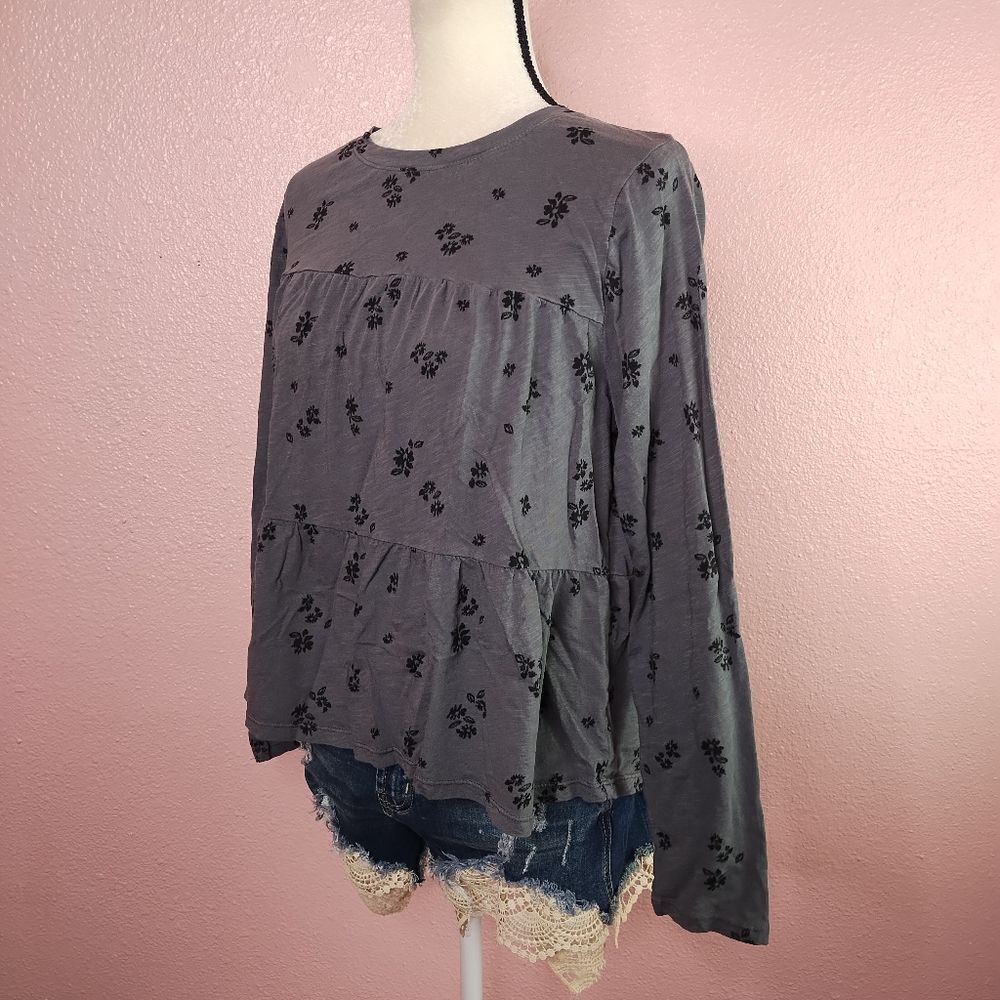 Sonoma Ruffled Long Sleeve‎ Top Large